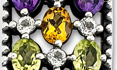 Samuel B. Sterling Silver Semiprecious Stone Drop Earrings In Silver Multi