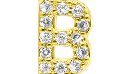 Shop Adornia Crystal Initial Drop Earrings In Gold-b