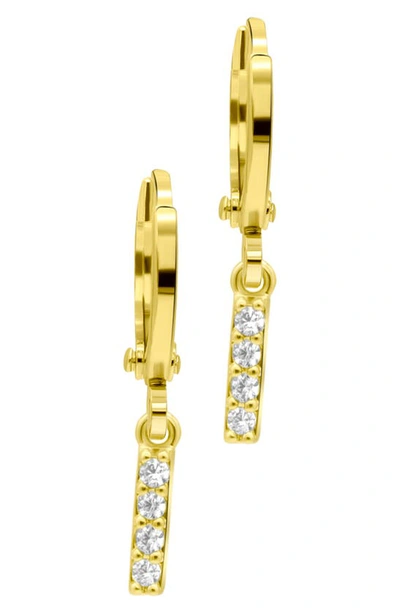 Shop Adornia Crystal Initial Drop Earrings In Gold-i