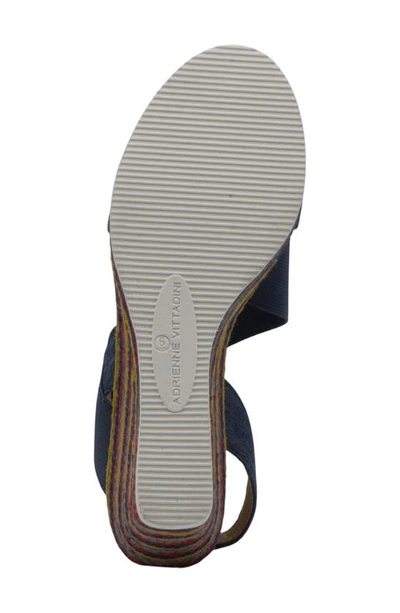 Shop Adrienne Vittadini Bandelle Wedge Sandal In Blue Ds
