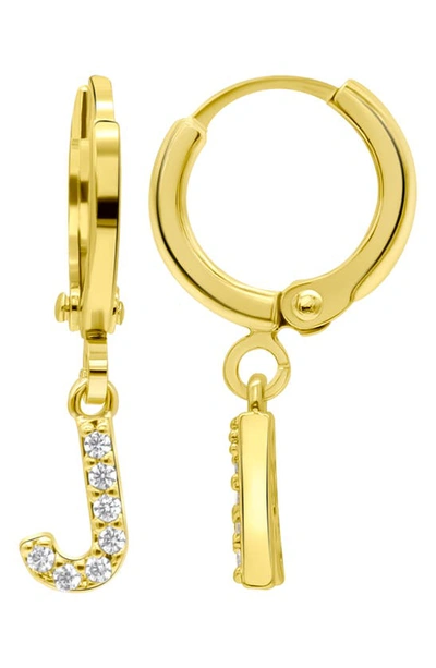 Shop Adornia Crystal Initial Drop Earrings In Gold-j