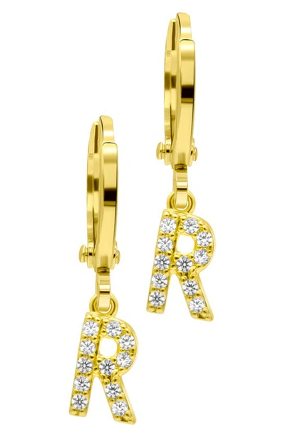 Shop Adornia Crystal Initial Drop Earrings In Gold-r