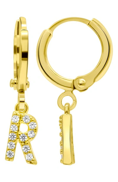 Shop Adornia Crystal Initial Drop Earrings In Gold-r