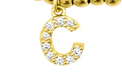 Adornia Initial & Heart 2-pack Stretch Bracelets In Gold-c