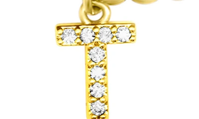 Adornia Initial & Heart 2-pack Stretch Bracelets In Gold-t