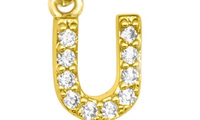 Shop Adornia Initial & Heart 2-pack Stretch Bracelets In Gold-u