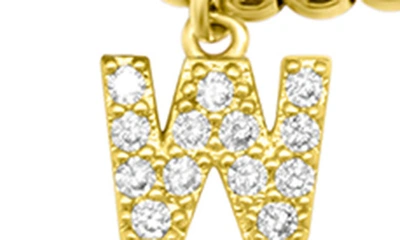 Adornia Initial & Heart 2-pack Stretch Bracelets In Gold-w