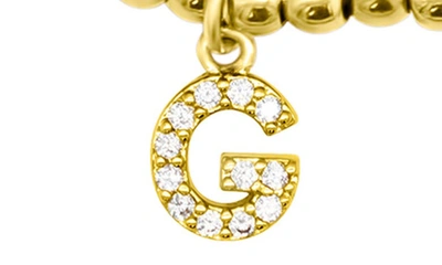 Shop Adornia Initial & Heart 2-pack Stretch Bracelets In Gold-g