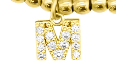 Adornia Initial & Heart 2-pack Stretch Bracelets In Gold-m