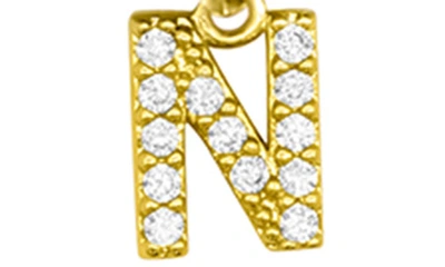 Shop Adornia Initial & Heart 2-pack Stretch Bracelets In Gold-n