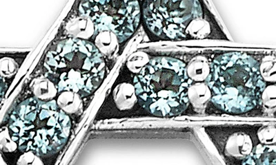 Samuel B. Pavé Blue Topaz Star Of David Pendant In Blue