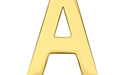 Adornia Initial Pendant Half Crystal Half Paper Clip Chain Necklace In Gold-a
