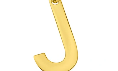 Adornia Initial Pendant Half Crystal Half Paper Clip Chain Necklace In Gold-j