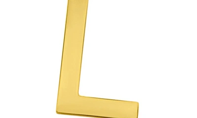 Adornia Initial Pendant Half Crystal Half Paper Clip Chain Necklace In Gold-l