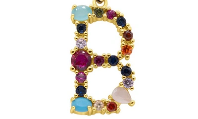 Adornia Cz Initial Pendant Necklace In Gold-b