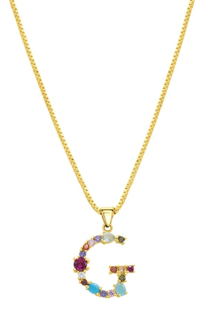Adornia Cz Initial Pendant Necklace In Gold-g