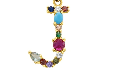 Adornia Cz Initial Pendant Necklace In Gold-j