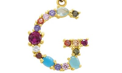 Adornia Cz Initial Pendant Necklace In Gold-g