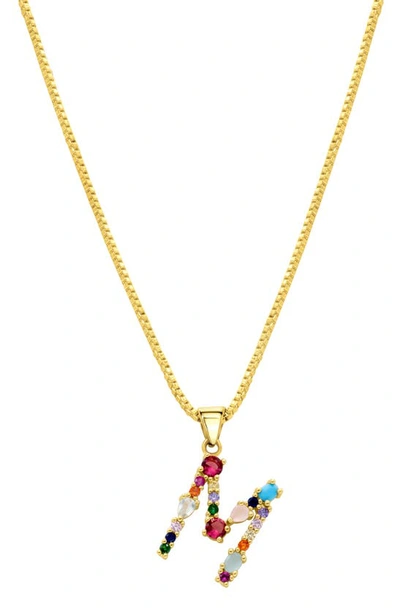 Adornia Cz Initial Pendant Necklace In Gold-m