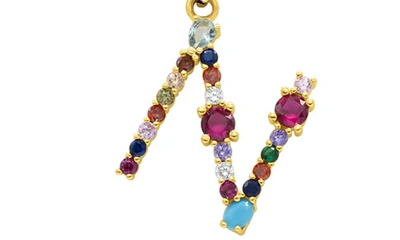 Adornia Cz Initial Pendant Necklace In Gold-n
