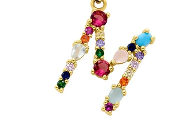 Adornia Cz Initial Pendant Necklace In Gold-m