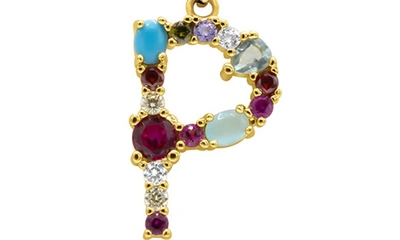 Adornia Cz Initial Pendant Necklace In Gold-p