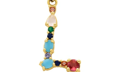 Adornia Cz Initial Pendant Necklace In Gold-l