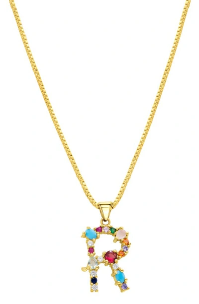 Adornia Cz Initial Pendant Necklace In Gold-r
