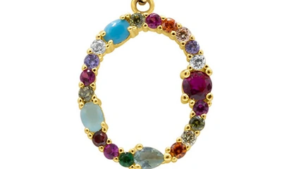 Adornia Cz Initial Pendant Necklace In Gold-o