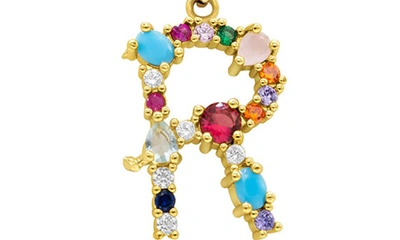 Adornia Cz Initial Pendant Necklace In Gold-r