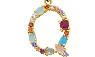 Adornia Cz Initial Pendant Necklace In Gold-q