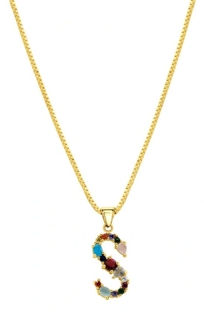 Adornia Cz Initial Pendant Necklace In Gold-s