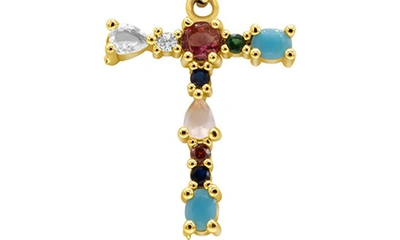 Adornia Cz Initial Pendant Necklace In Gold-t