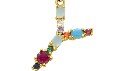 Adornia Cz Initial Pendant Necklace In Gold-y