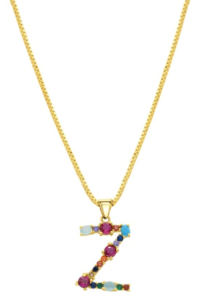 Adornia Cz Initial Pendant Necklace In Gold-z