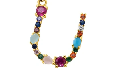 Adornia Cz Initial Pendant Necklace In Gold-u