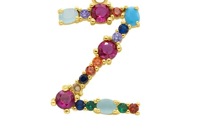 Adornia Cz Initial Pendant Necklace In Gold-z