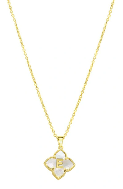 Shop Adornia Mother Of Pearl Initial Pendant Necklace In Gold-e