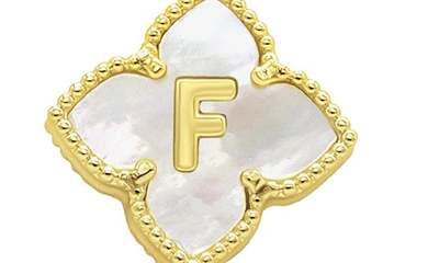 Adornia Mother Of Pearl Initial Pendant Necklace In Gold-f