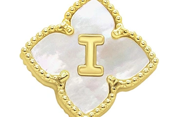 Shop Adornia Mother Of Pearl Initial Pendant Necklace In Gold-i