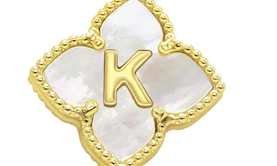 Shop Adornia Mother Of Pearl Initial Pendant Necklace In Gold-k