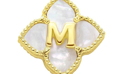 Shop Adornia Mother Of Pearl Initial Pendant Necklace In Gold-m