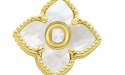 Shop Adornia Mother Of Pearl Initial Pendant Necklace In Gold-o