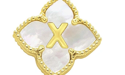 Shop Adornia Mother Of Pearl Initial Pendant Necklace In Gold-x