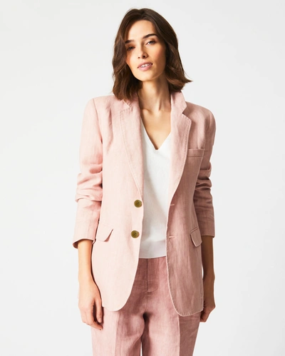 Shop Billy Reid Single Breasted Blazer In Pink Salt