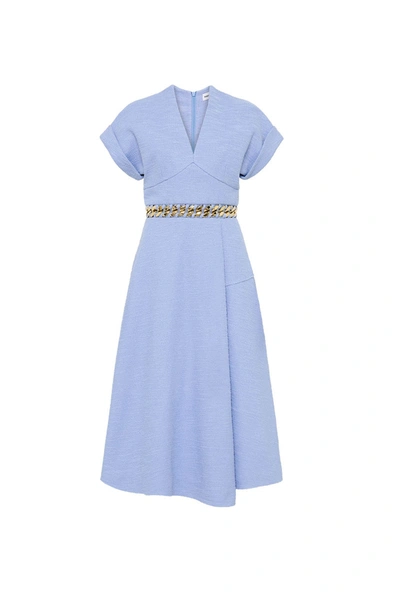 Shop Rebecca Vallance Carine Midi Dress Baby Blue