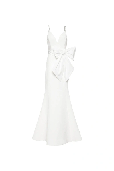 Rebecca Vallance Bridal Genevieve Bow-trimmed Crêpe Gown