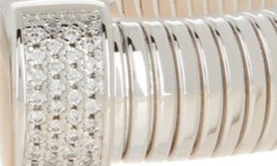 Meshmerise Cz Cuff Bracelet In Silver