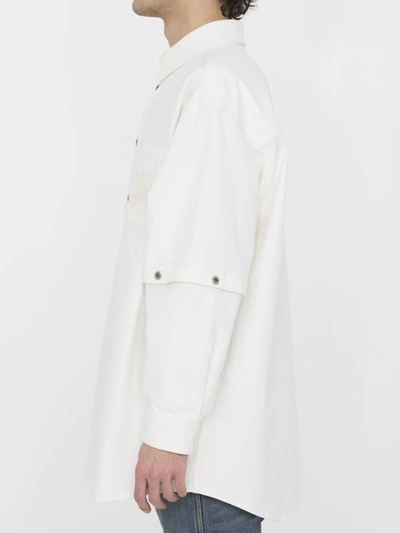 Off-white Off White Embroidered Overshirt In White