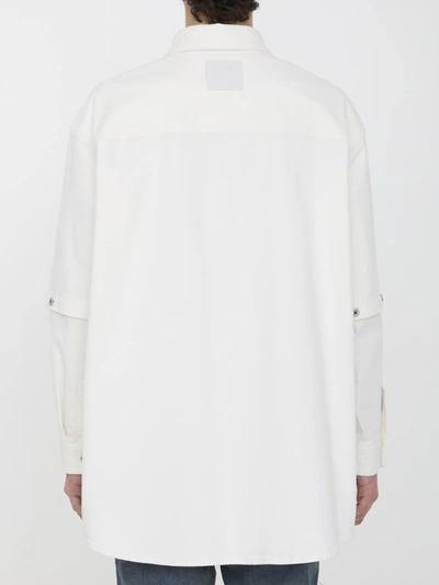 Off-white Off White Embroidered Overshirt In White